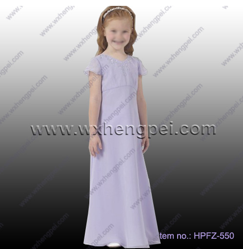 New style simple chic lace flower girl dress