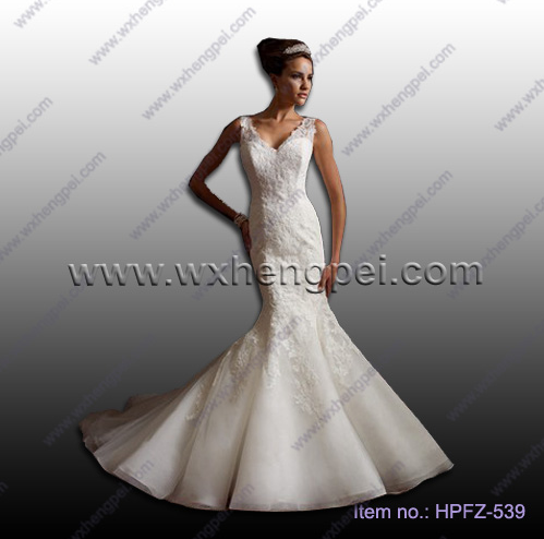 Floor length wedding dresses/mermaid lace dresses