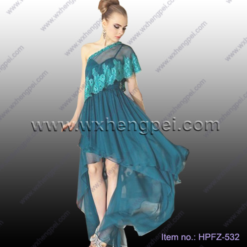 One shoulder elegant lace dresses