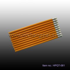 Wooden pencil with rubber (HPQT-061)