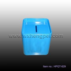 tin square money box - blue  (HPQT-629)