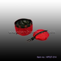 Pet travel dowl folding water bowl dog bowl cat bowl (HPQT-31
