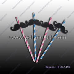 Party mustache paper straw / pub funny straw(HPJJ-1410)