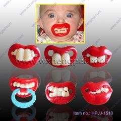 baby funny teeth pacifier/baby soother (HPJJ-1510)