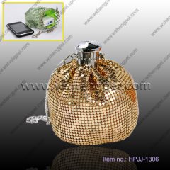 shining coin aluminum sheet women handbags (HPJJ-1306)