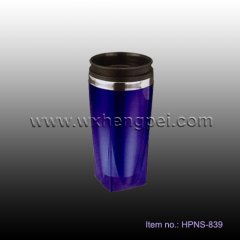 plastic & stainless steel travel mug (HPNS-839)