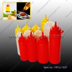 Plastic ketchup bottle tomato sauce cruet with pipefish(HPJJ-