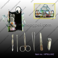 Wedding gift cylinder handbag six piece set Manicure set( HPW